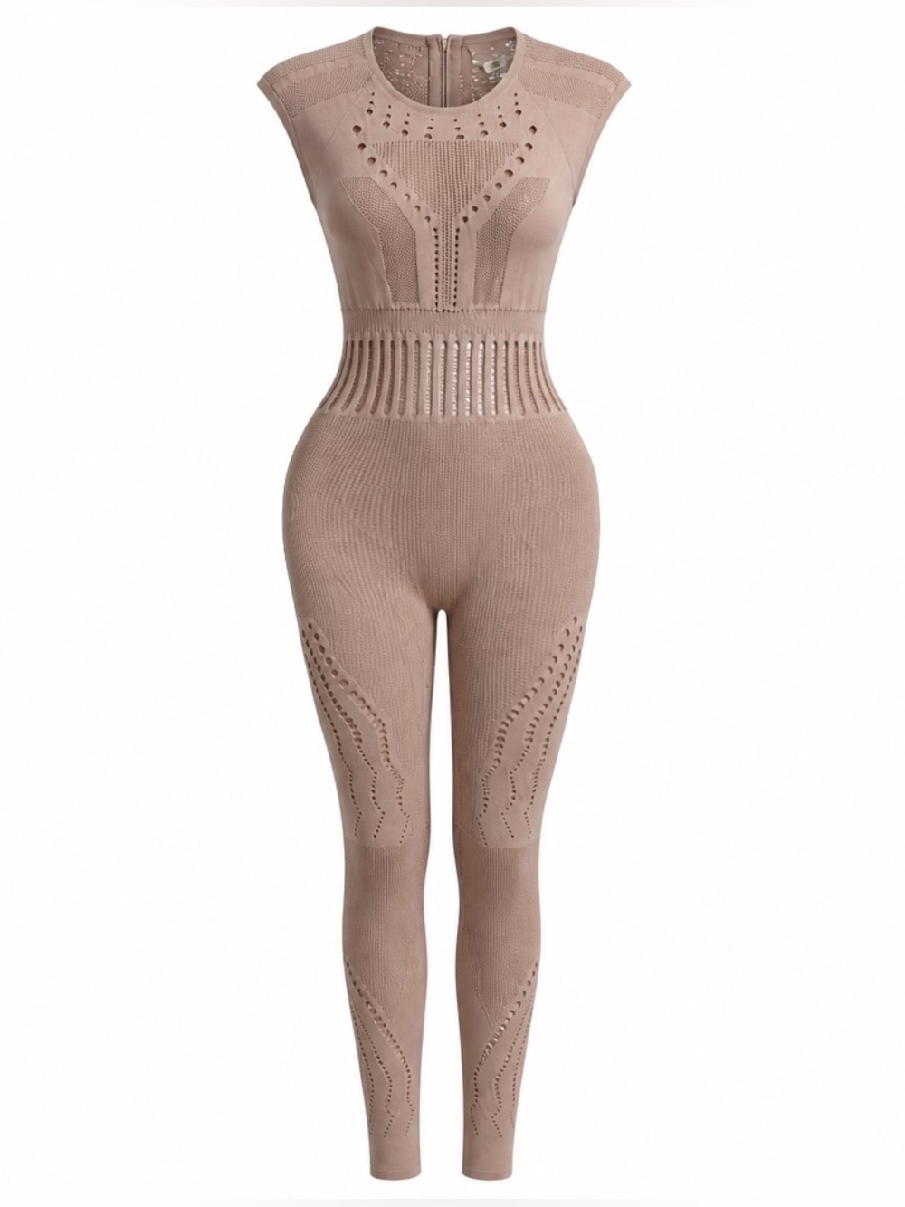Boutique Open Knit Catsuit Jumpsuit Blush Pink Size Large | Rare